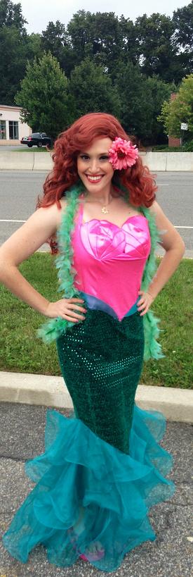 Princess Bridgette is a professional classically trained singer who performs as the storybook LIttle Mermaid character for birthday girl parties 