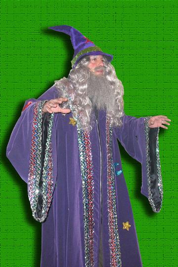High end stage performer and actor poses as Wizard Prof BrambleThorne, variety magician show fashioned after harry potter theme. NJ Wizard Magician