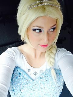 Ice Princess Julie poses as the frozen Ice Queen for kids birthday parties in New Jersey