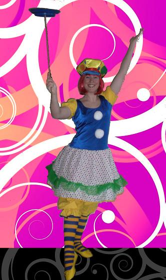 Lelu the Clown- performs kid-friendly Magic Clown show for birthday parties, specialty juggling and plate spinning included, carnival entertainer for children