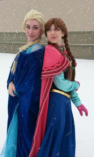 Princess KerryAnn & Princess jennifer- Ice Sisters duet show, Ice Queen Elsa & Ice Princess Anna for children's birthday parties in New Jersey