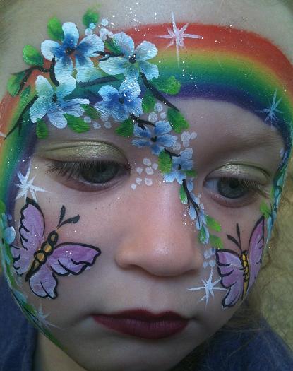 Award-winning professional Face Painter, NJ Face Painter, face painting for children's birthday parties, corporate events, festivals, summer camps, company picnics, holiday Face Painter Artist with fanciful glitter tattoos and holiday theme face painting for all ages, Easter theme face painting, Christmas theme face painting, etc