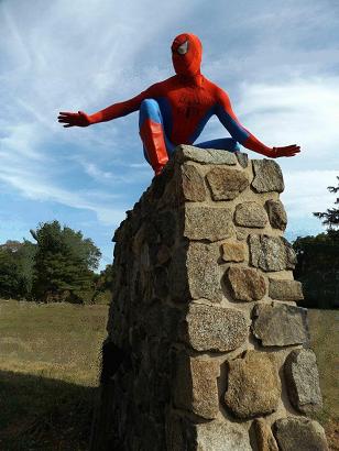 Spider Hero Adventure show- features professional children's entertainer, character actor, stage performer in amazing superhero costume with props and music, souvenirs, treausre hunt, magic show, stickers, and balloon art