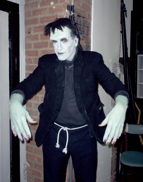 Frankenstein character actor for Halloween parties in New Jersey, NJ Halloween variety entertainer, freeze mime meet and greet at the door, comedy, magic, juggling, fire blowing, balloon sculptures
