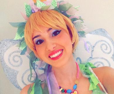 Fairy Princess Zena- adorable professional stage actress and trained singer poses as Tinkerbelle Fairy for children's birthday parties in New Jersey