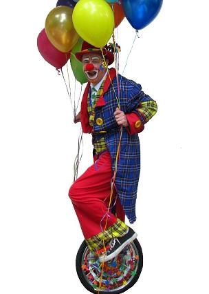 CHildren's magic Clown entertainer, Unicyclist, Balloon Artist, Clowning for kids in New Jersey