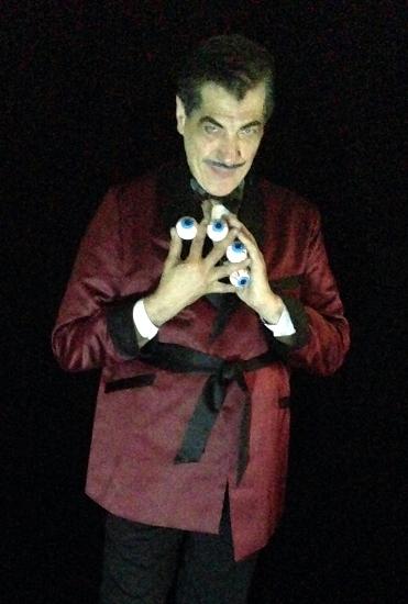 Vincent Price impersonation- professional stage and film actor formerly of Braodway perform Master of the Macabre Halloween show as Vincent Price. Top high-end Magician and Storyteller amazes the audience with tales and magic.